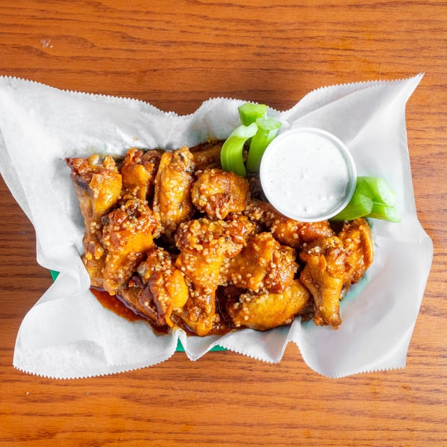 Our Award Winning Buffalo Style with Garlic.