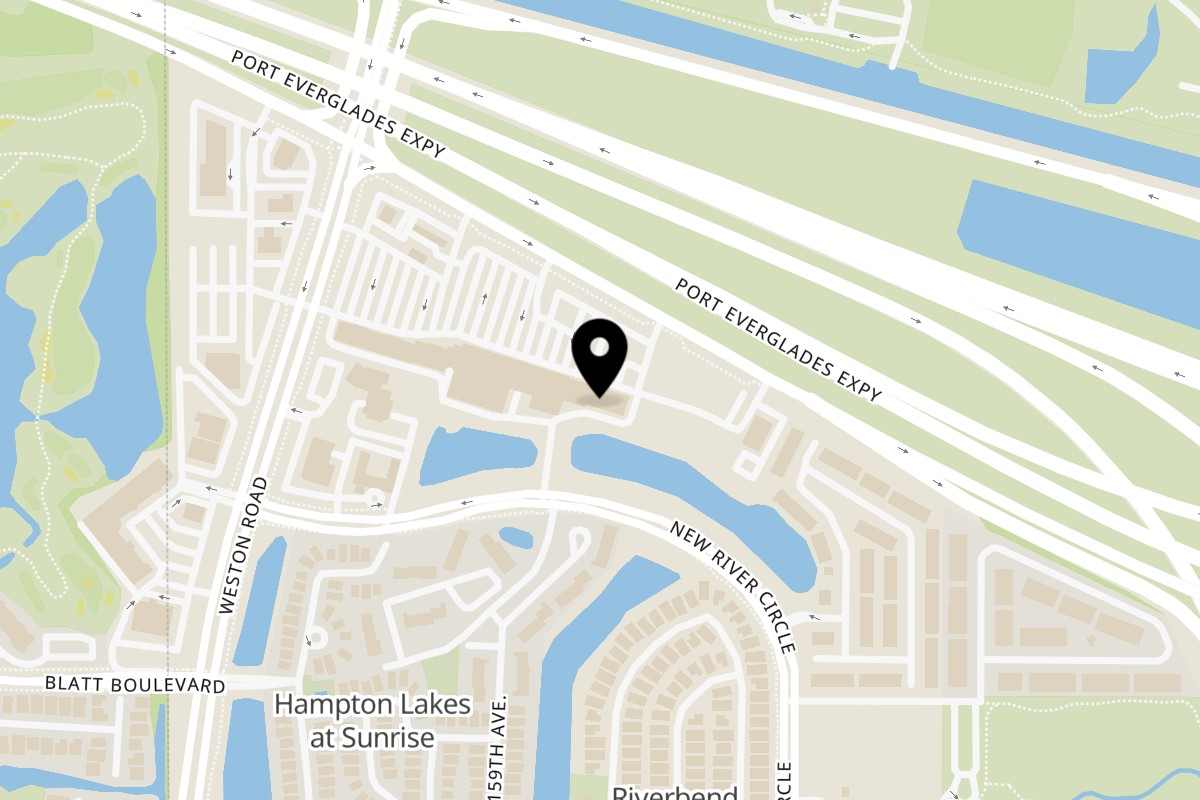 Map showing the location of Jose's Uncle Al's Sports Cafe on 15846 W State Rd 84 in Sunrise